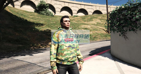 gta5男性运动迷彩冲锋衣mod