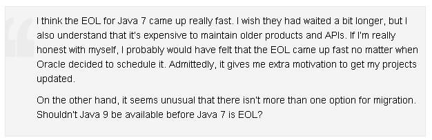迁移至最新版?Oracle结束Java7生命周期 