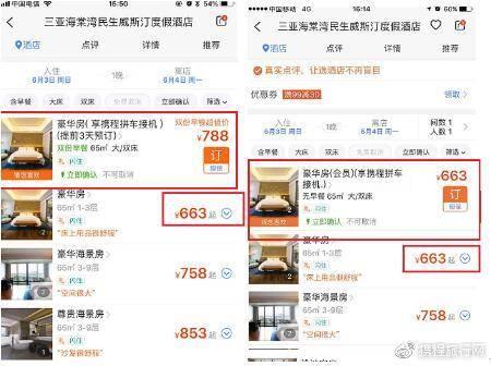 酒店同房不同价？携程：不存在大数据杀熟
