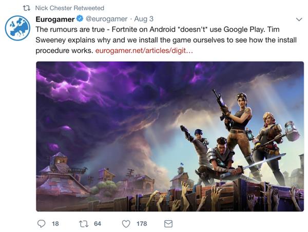 不交“保护费”：《堡垒之夜》拒绝上架Play商店