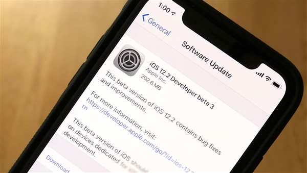 苹果发布iOS 12.2新测试版：修复不少Bug