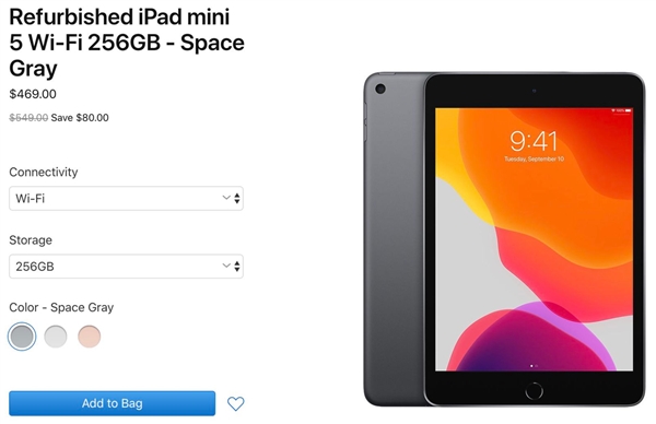 苹果上架官翻2019 iPad Air和iPad Mini 5：便宜555元起！