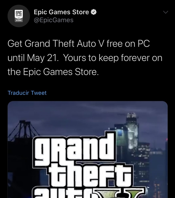 Epic重磅福利：《GTA5》本周五开始免费送