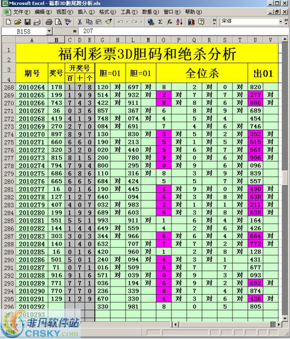 宏運3d膽尾跨自動出碼錶v20